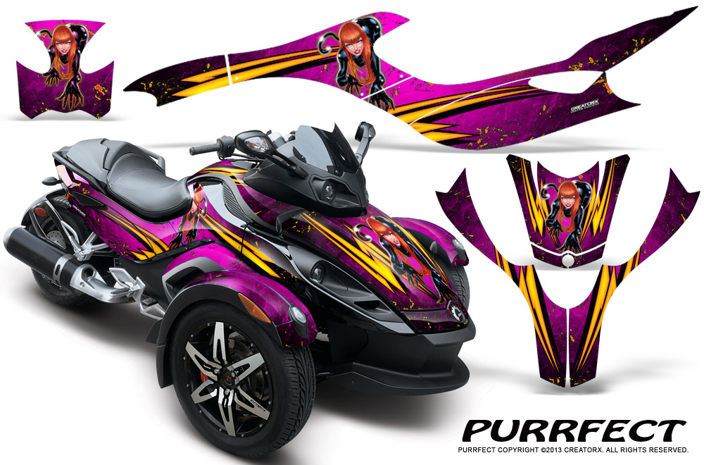 CAN-AM SPYDER Graphics Kit Purrfect Pink